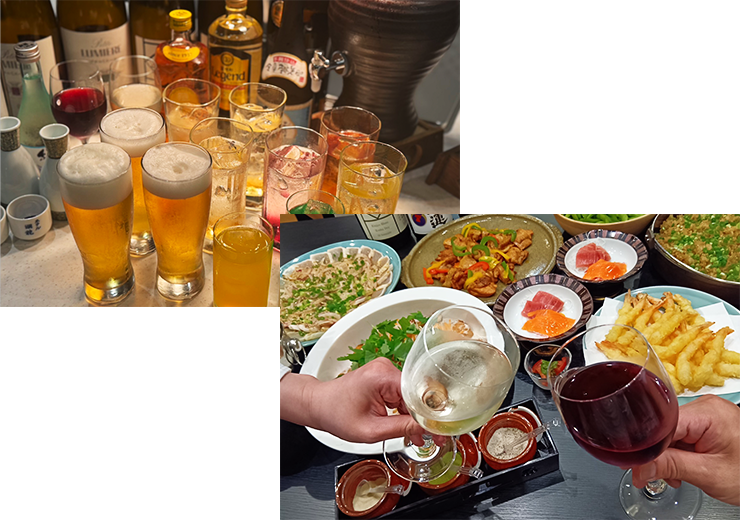 アルコール・ソフトドリンク飲み放題